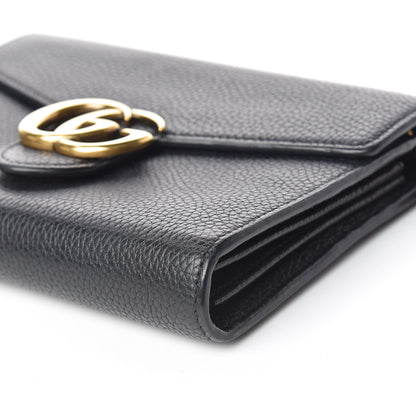 Gucci Calfskin GG Marmont Chain Wallet Black 9 of 16