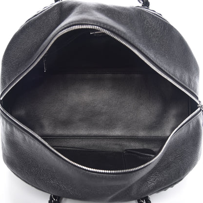 Chanel Metallic Goatskin Large Luxe Ligne Bowler Black 5 of 10