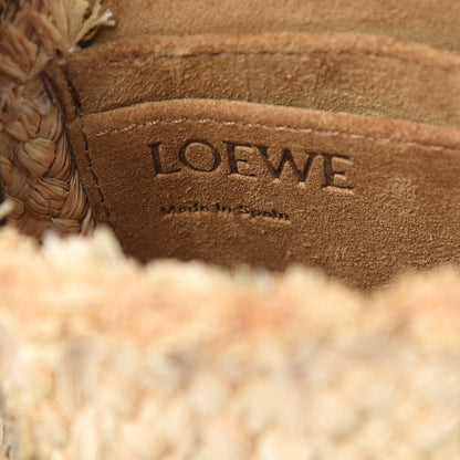 Loewe Calfskin Raffia Mini Gate Crossbody Bag Light Blue Natural 6 of 9