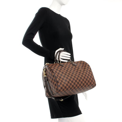 Louis Vuitton Damier Ebene Speedy Bandouliere 35 3 of 10