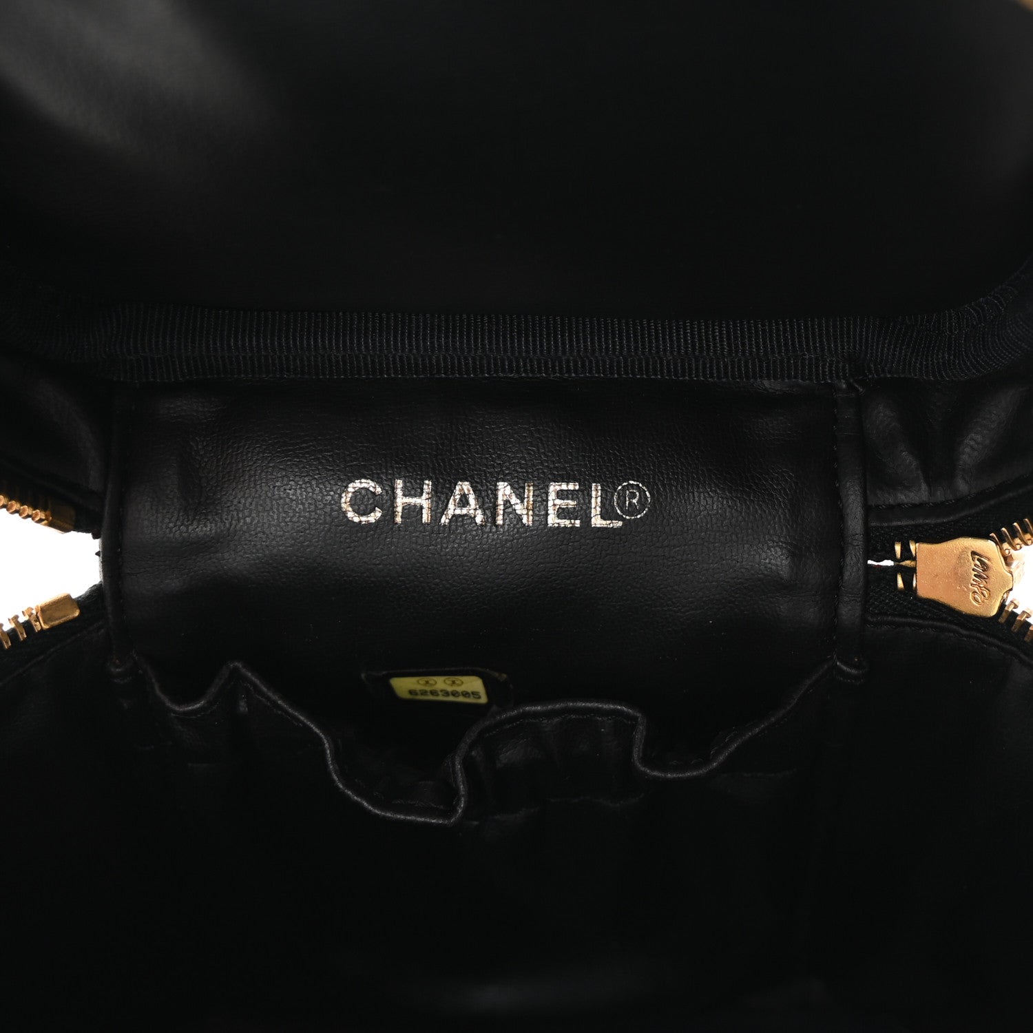 Chanel Caviar Vanity Cosmetic Case Black 6 of 8