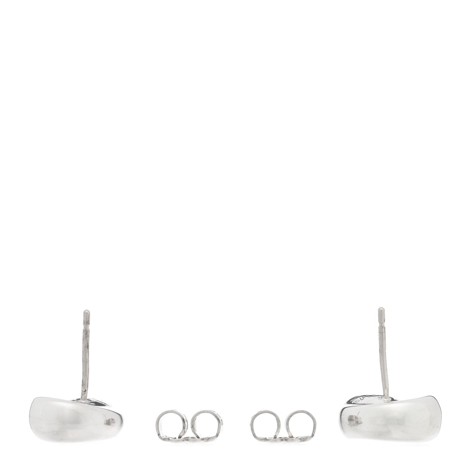 Tiffany Sterling Silver 12mm Elsa Peretti Bean Earrings 3 of 5