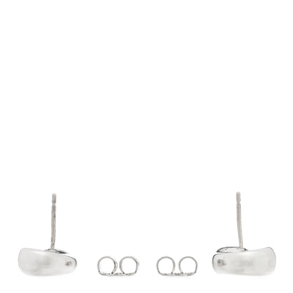 Tiffany Sterling Silver 12mm Elsa Peretti Bean Earrings 3 of 5