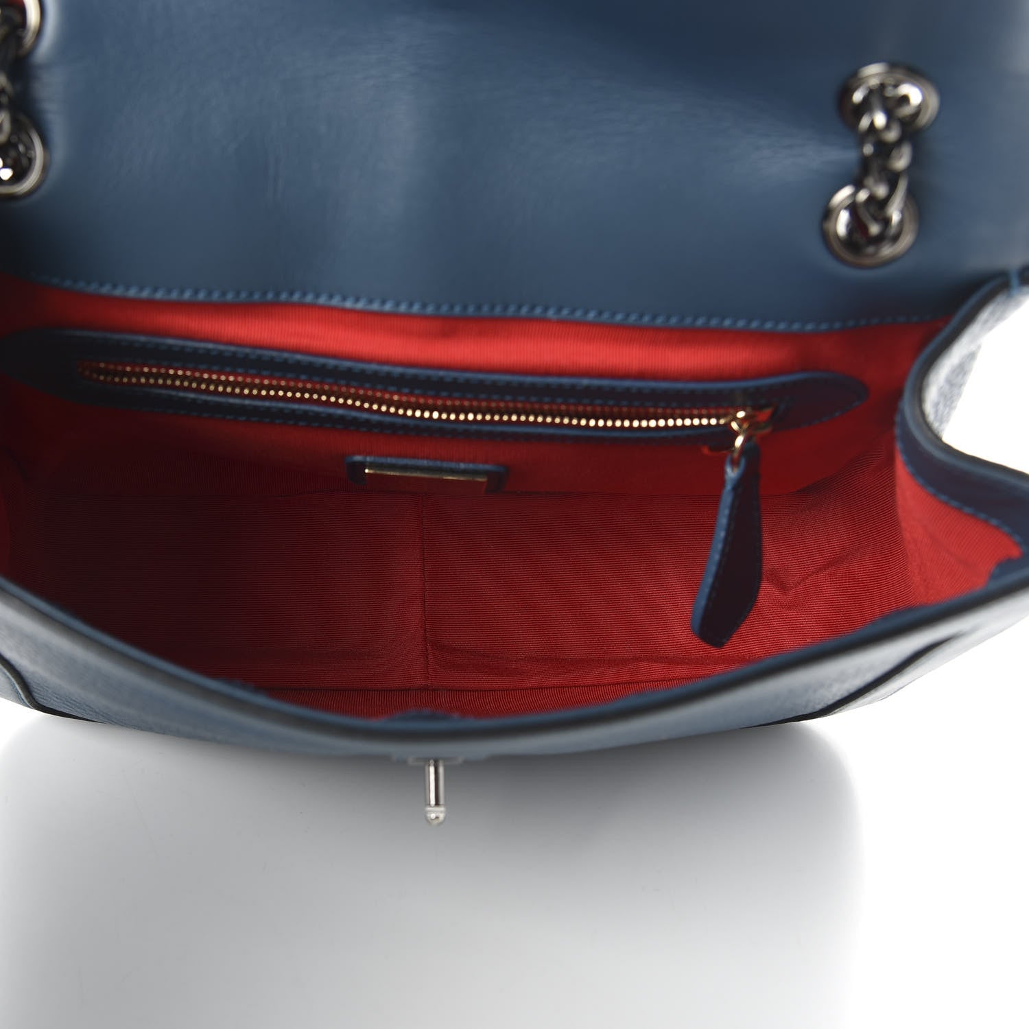 Christian Louboutin Calfskin Sweet Charity Shoulder Bag Blue 5 of 9