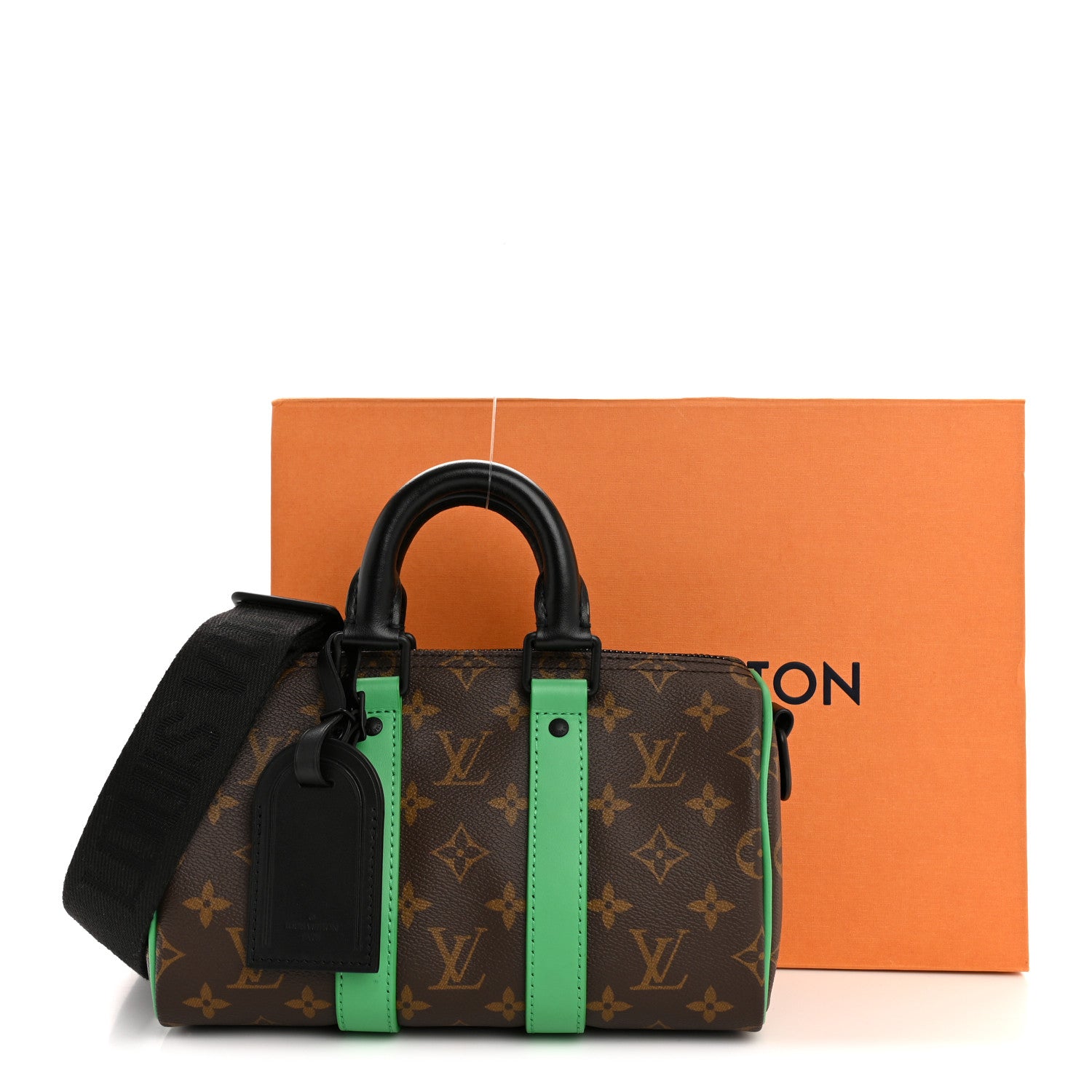 Louis Vuitton Monogram Macassar Keepall Bandouliere 25 Minty Green