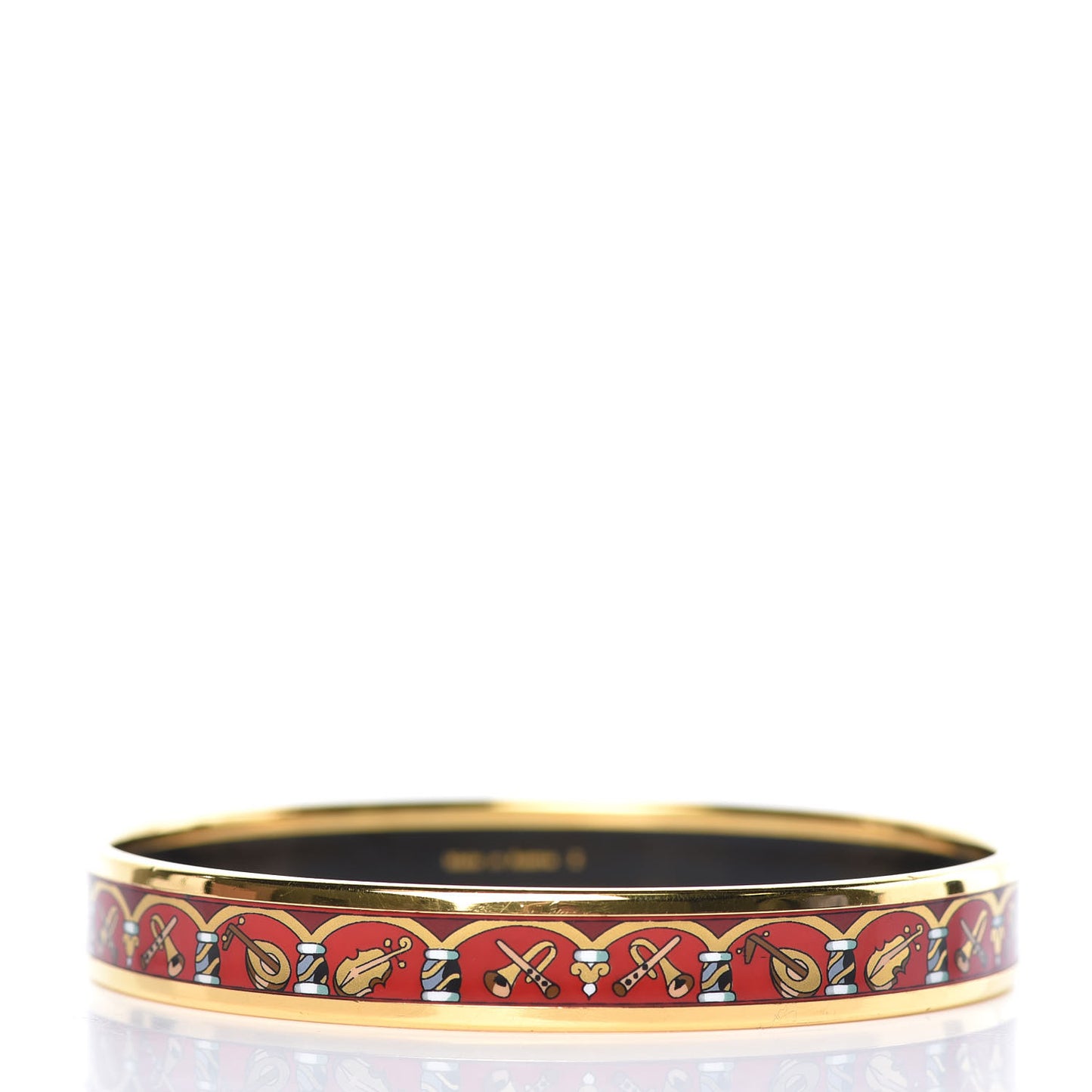 Enamel Printed Narrow Musical Instruments Bracelet 70