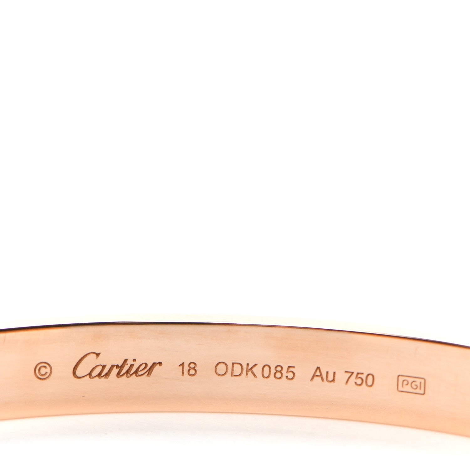 Cartier 18K Pink Gold LOVE Cuff Bracelet 18 4 of 5