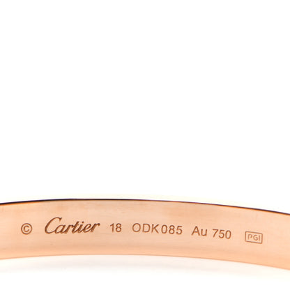 Cartier 18K Pink Gold LOVE Cuff Bracelet 18 4 of 5