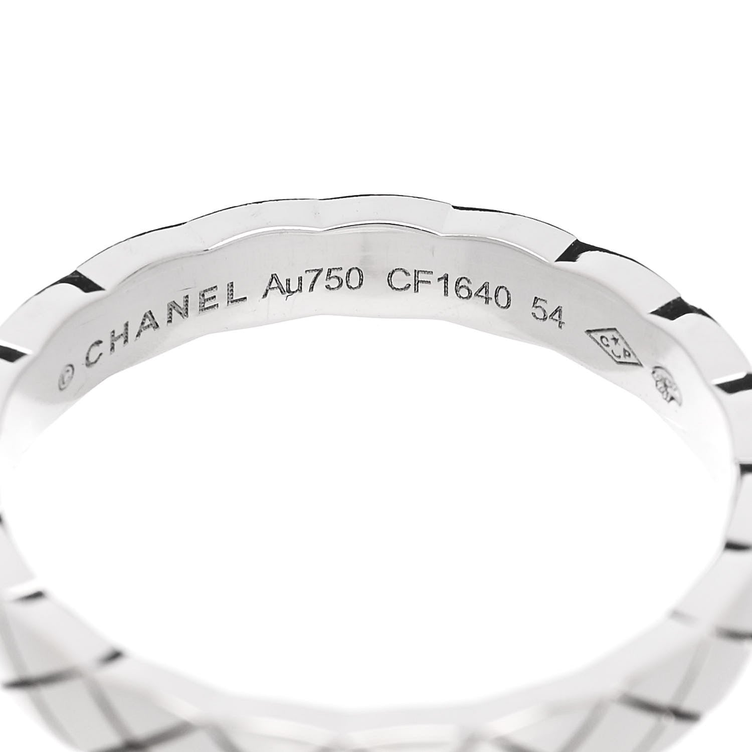 Chanel 18K White Gold Mini Coco Crush Ring 54 6.75 4 of 4