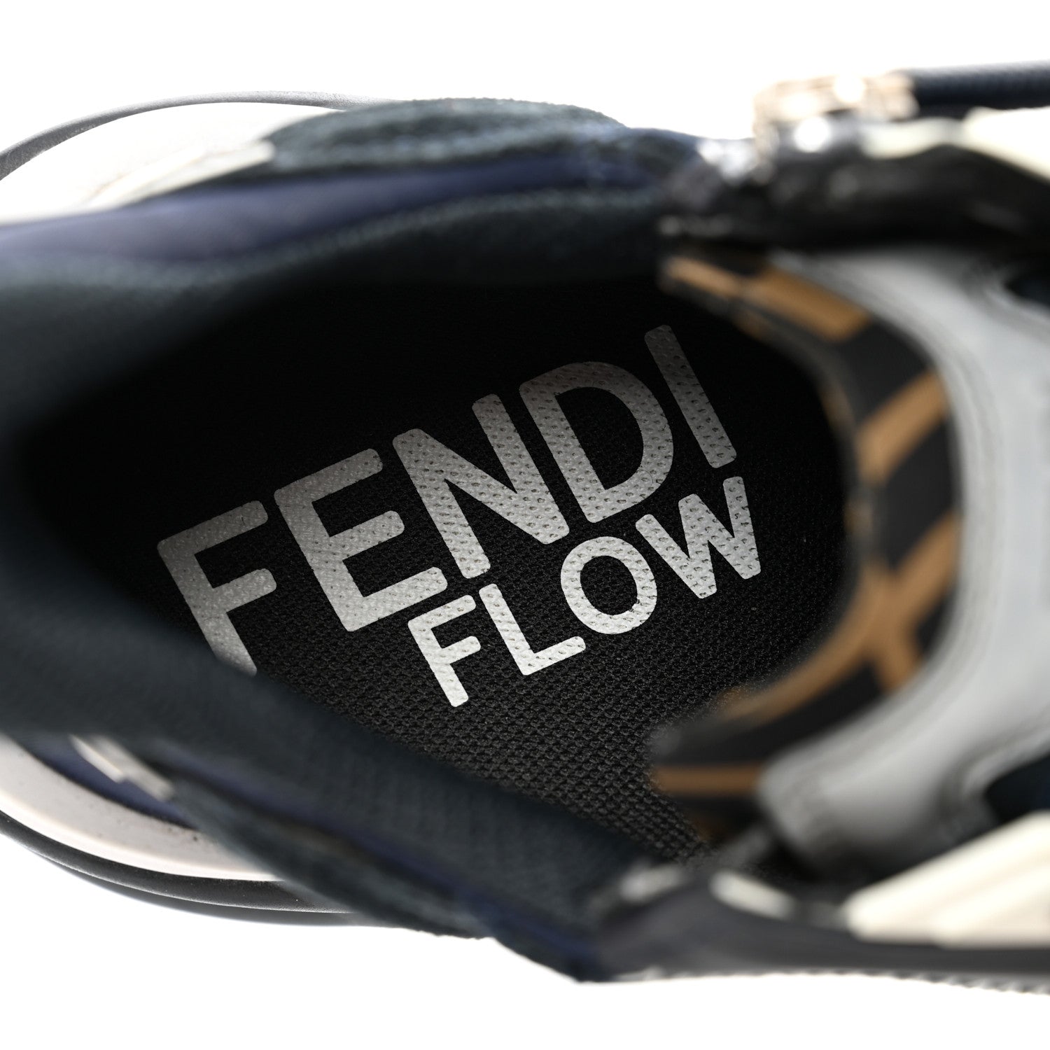 Fendi Nylon Lycra FF Mens Fendi Flow Low Top Sneakers 7 Black Navy 7 of 9