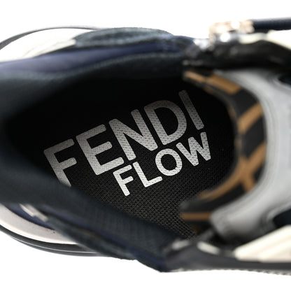 Fendi Nylon Lycra FF Mens Fendi Flow Low Top Sneakers 7 Black Navy 7 of 9