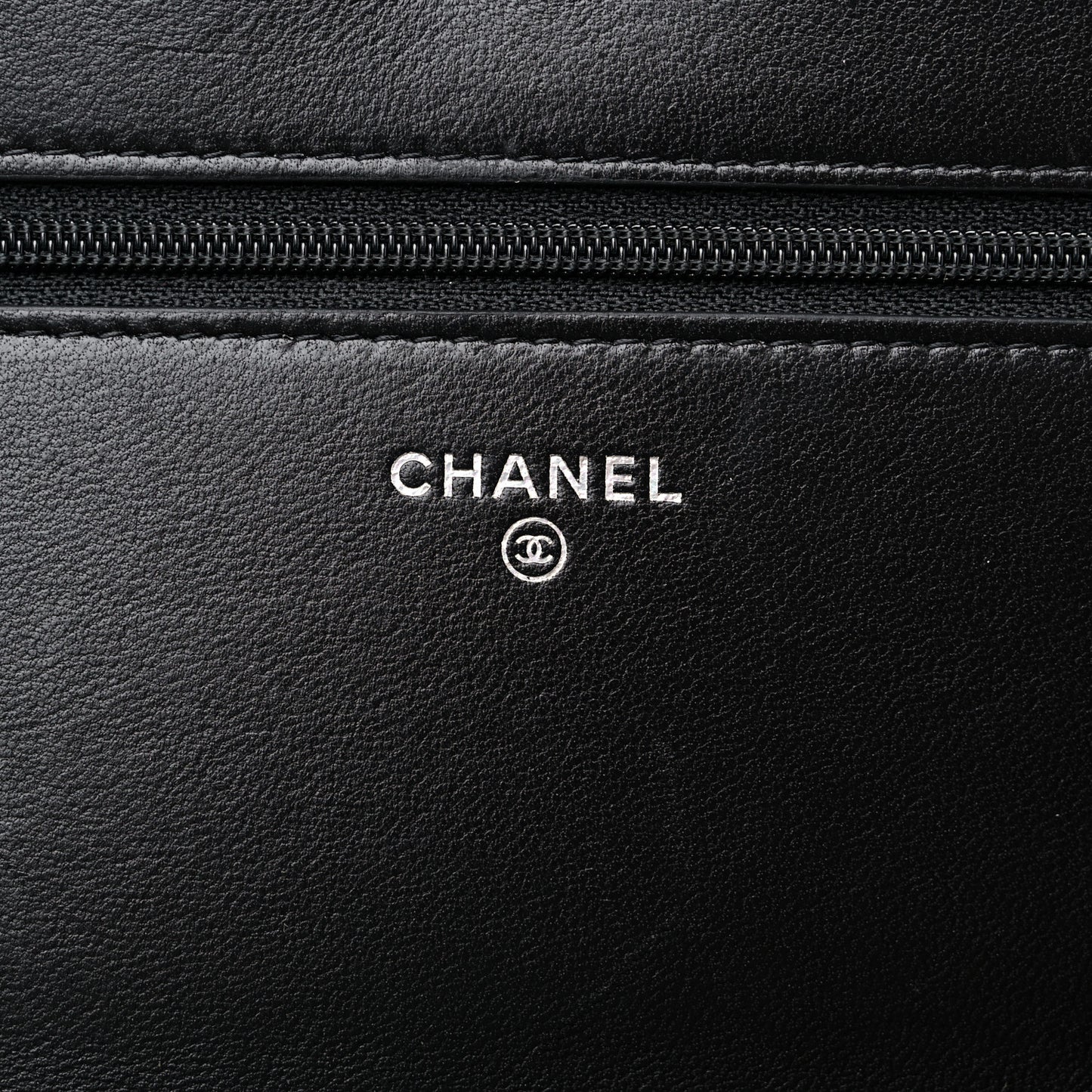 Velvet Metallic Embellished Boy Wallet On Chain WOC Silver Black