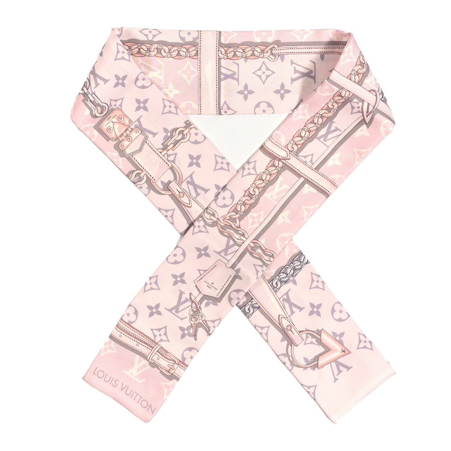 Louis Vuitton Silk Monogram Confidential Bandeau Light Pink 1 of 5