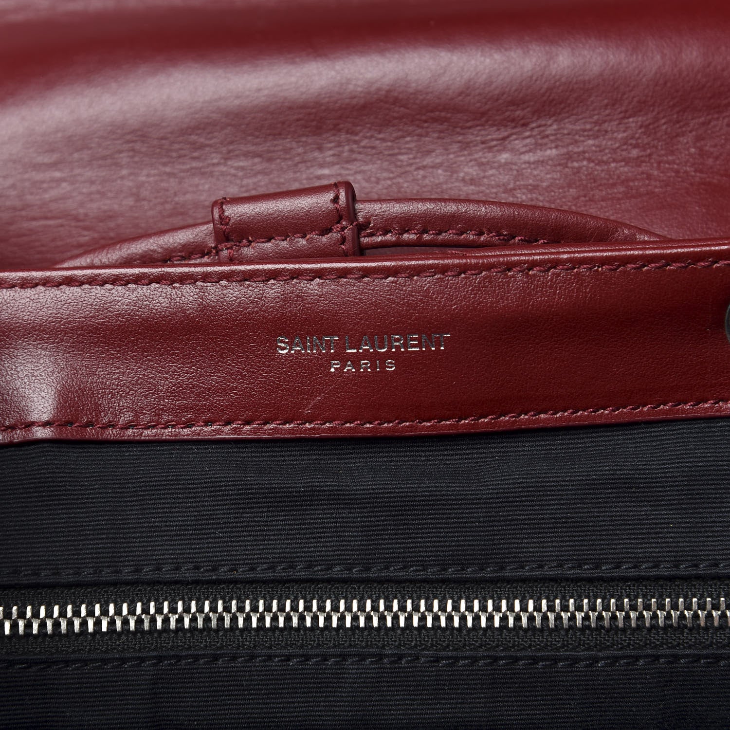 Saint Laurent Calfskin Y Quilted Monogram Small Loulou Backpack Red 5 of 8