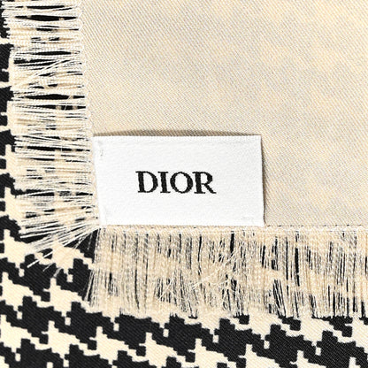 Christian Dior Silk Montaigne 90 Scarf Beige Black 3 of 4