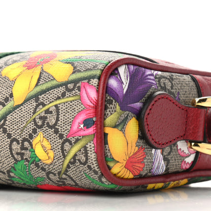 Gucci GG Supreme Monogram Flora Web Mini Ophidia Shoulder Bag Red 9 of 9