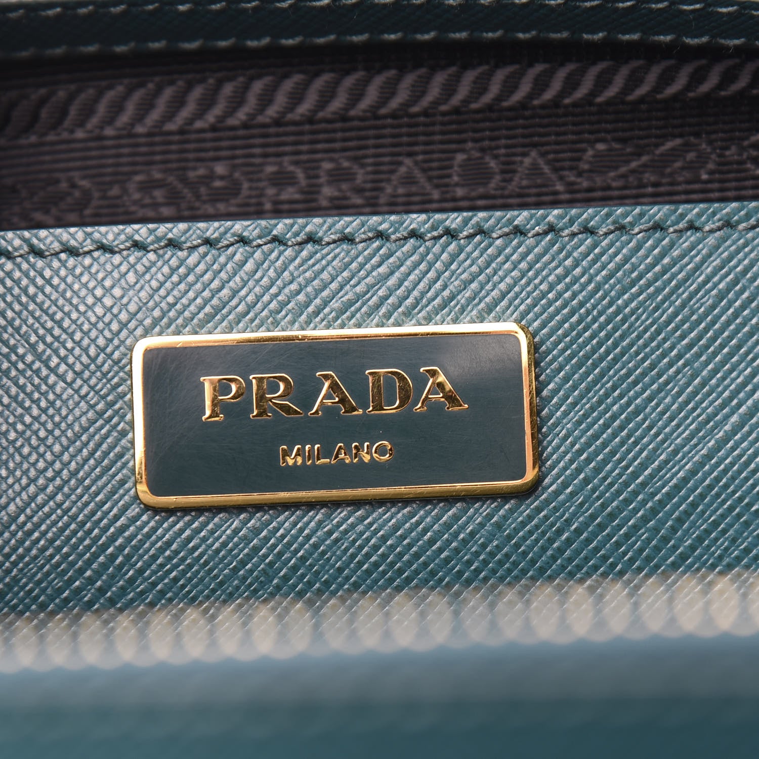 Prada Saffiano Lux Galleria Front Pocket Tote Ottanio 5 of 9