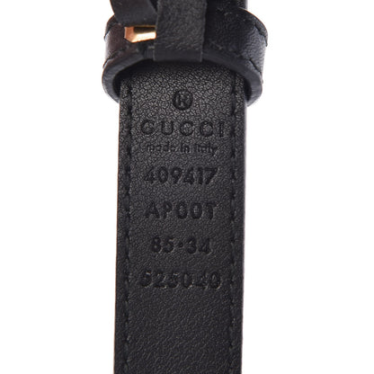 Gucci Calfskin Double G 20mm Belt 85 34 Black 4 of 6