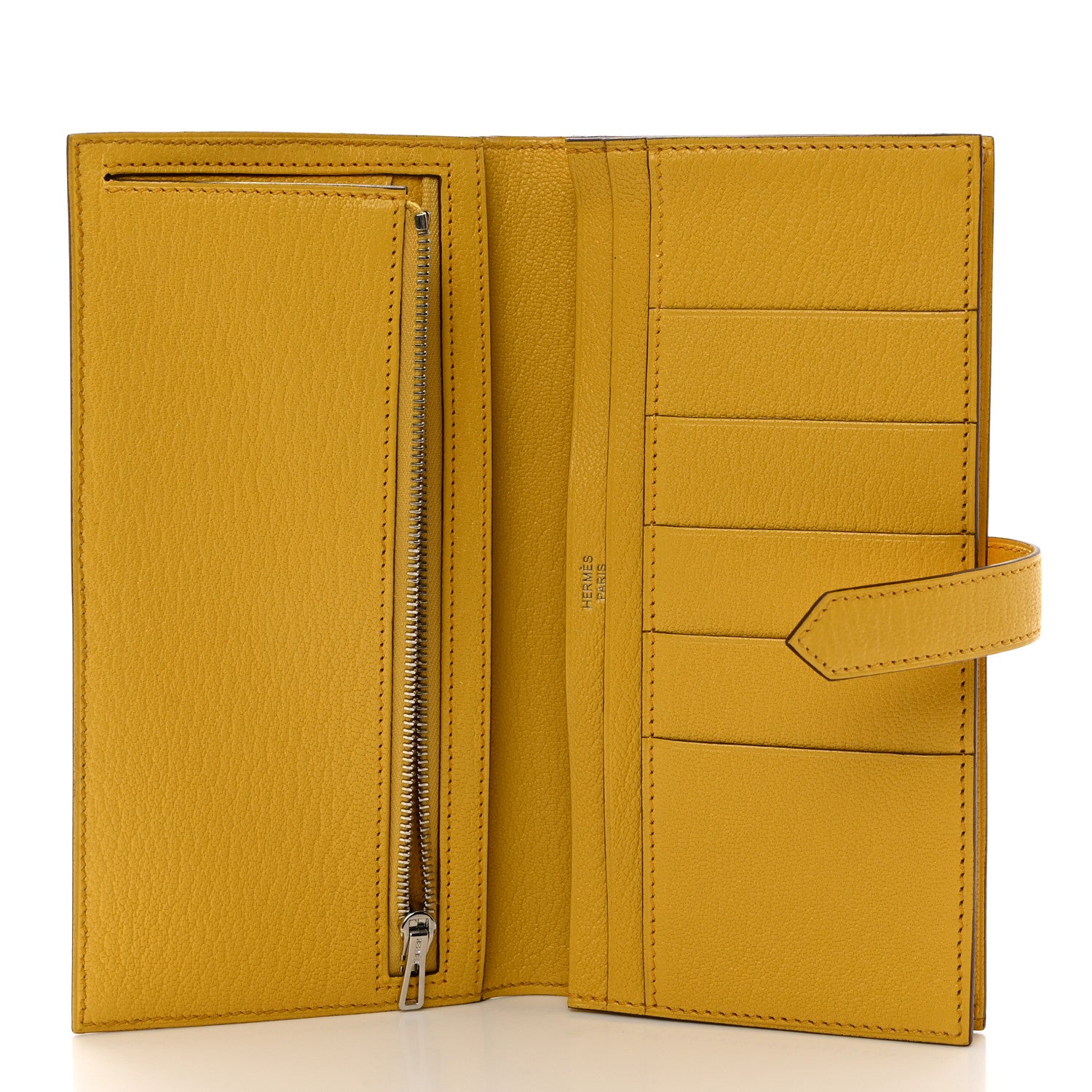 Hermes Chevre Mysore Bearn Gusset Wallet Sun 5 of 8
