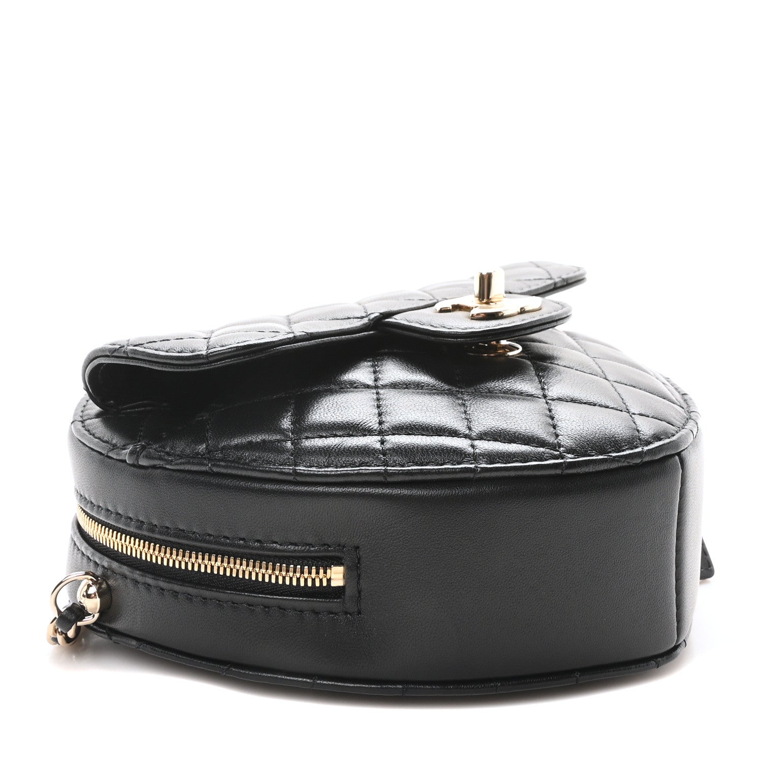 Chanel Lambskin Quilted CC In Love Heart Bag Black 4 of 11