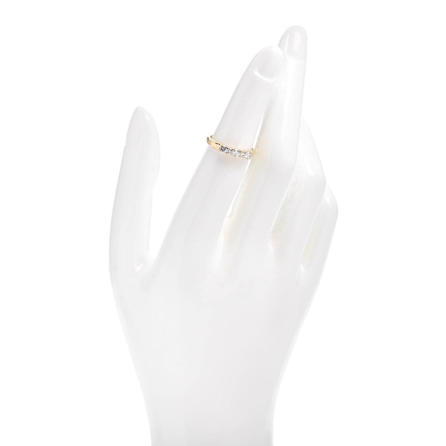 18K Yellow Gold Diamond Band Ring 48 4.5