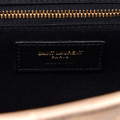 Saint Laurent Grain De Poudre Matelasse Chevron Large Monogram Satchel Nude Powder 6 of 12