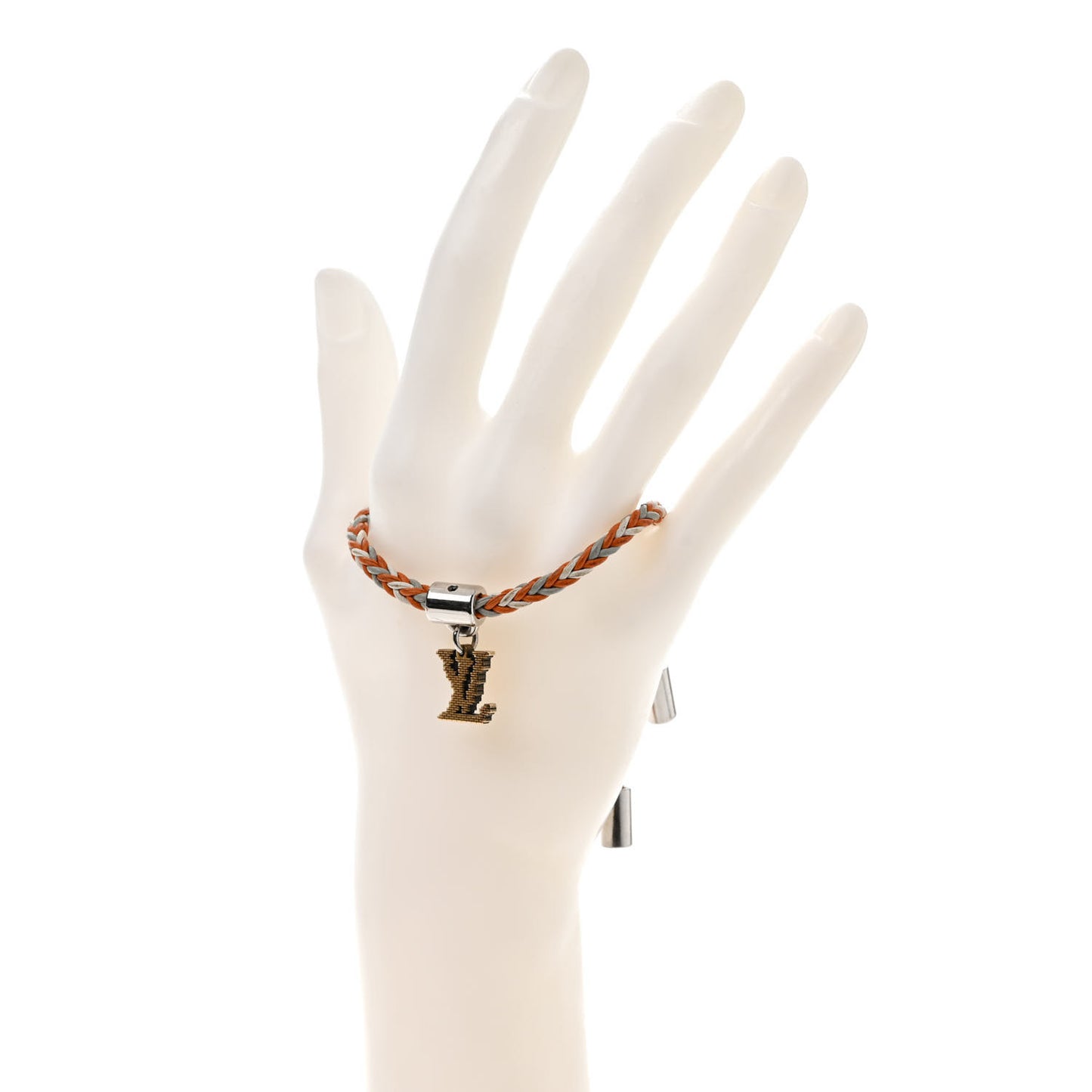 Calfskin Mens Charm Friendship Bracelet 19 Orange