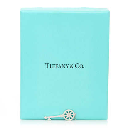 Tiffany Platinum 18K Rose Gold Pink Diamond Daisy Key Pendant 4 of 4