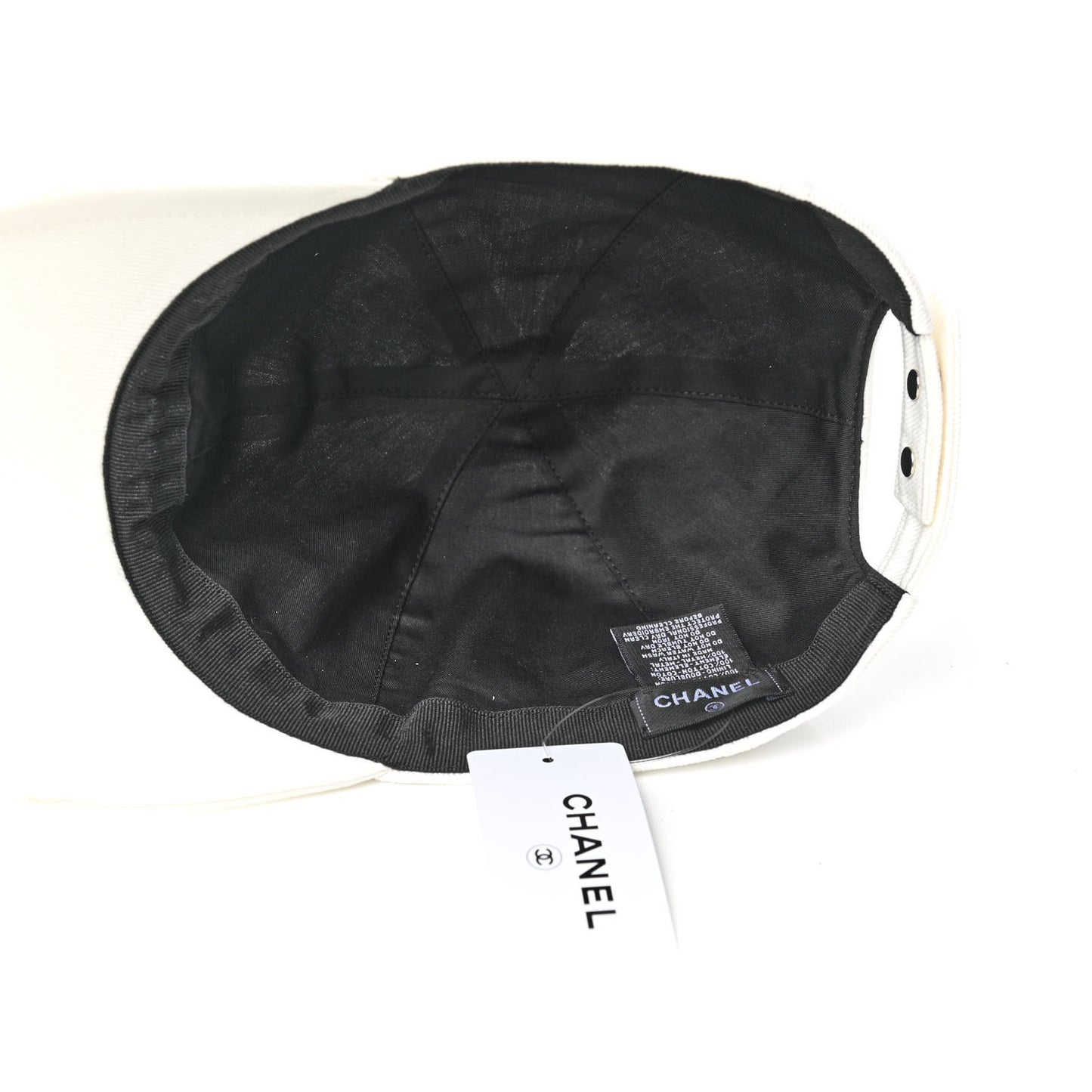 Cotton Sequin CC Cap Hat Ivory