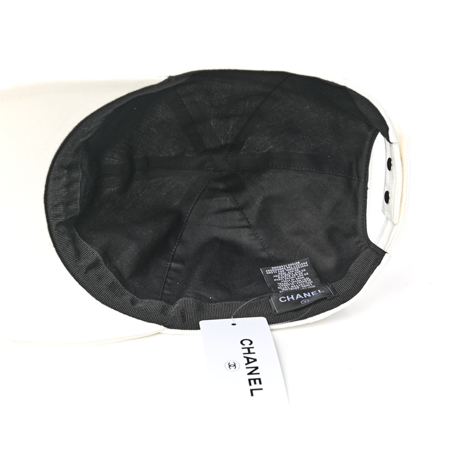 Chanel Cotton Sequin CC Cap Hat Ivory 7 of 8