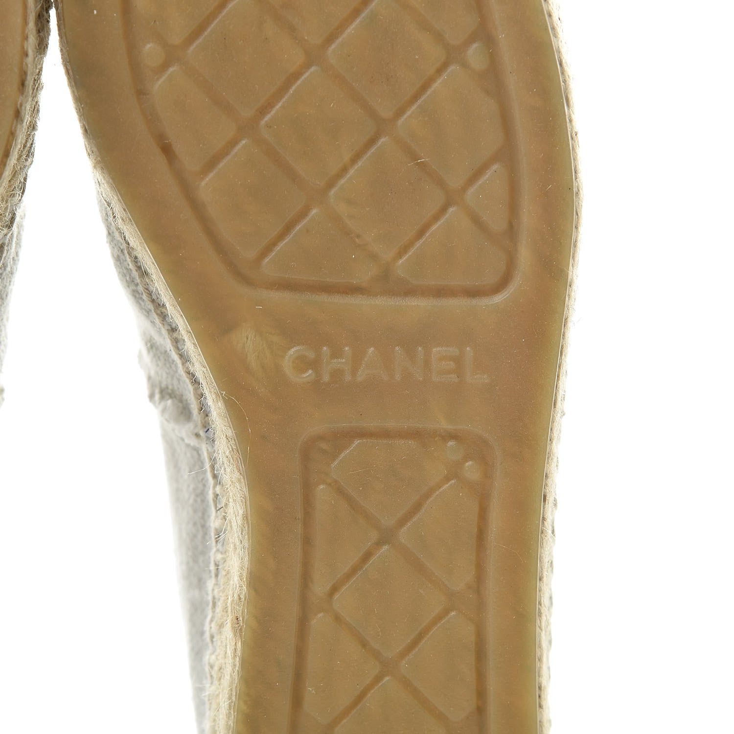 Chanel Linen CC Espadrilles 38 Beige Black 7 of 11