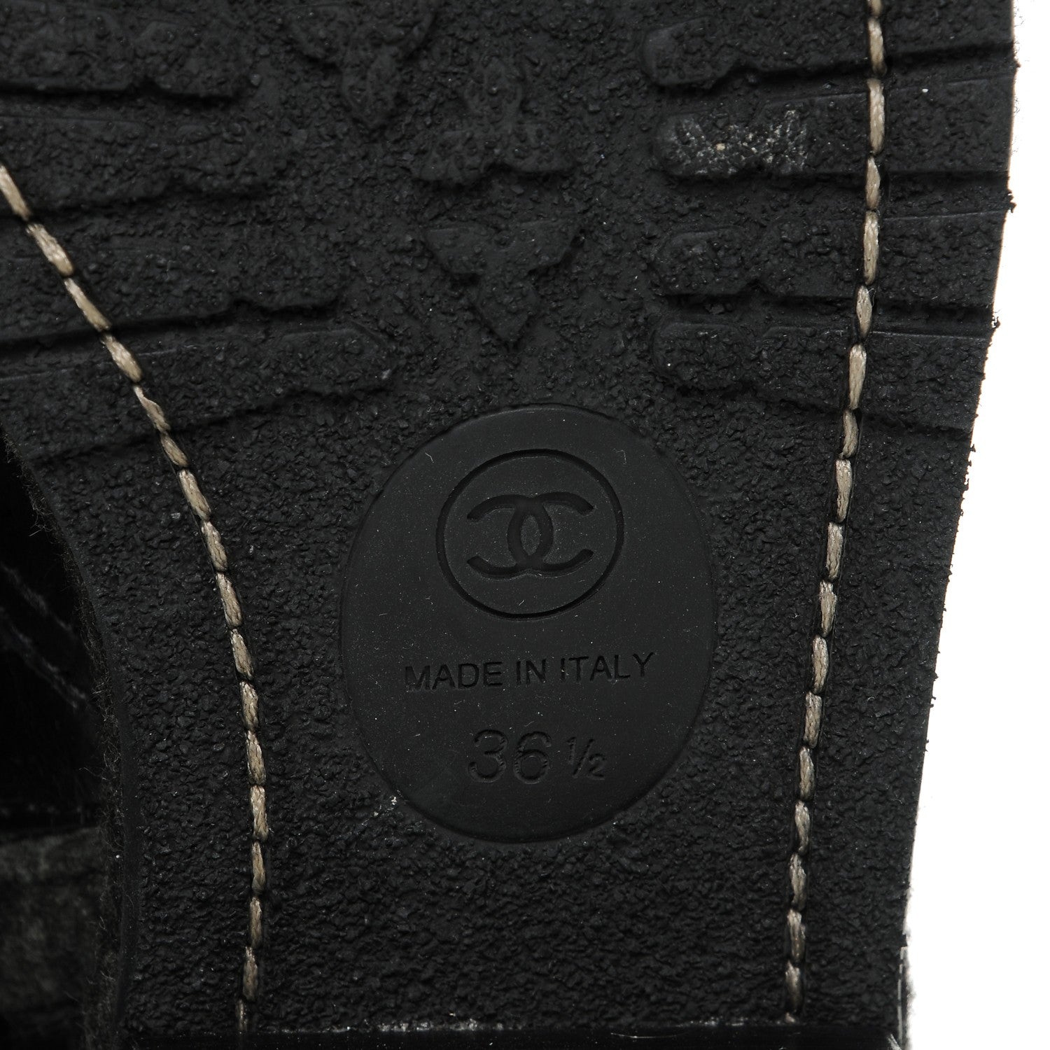 Chanel Wool Calfskin Quilted Biker Boots 36.5 Black 6 of 7