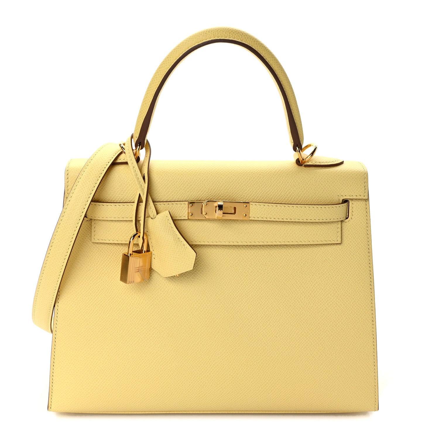 Hermes Epsom Kelly Sellier 25 Jaune Poussin 1 of 9