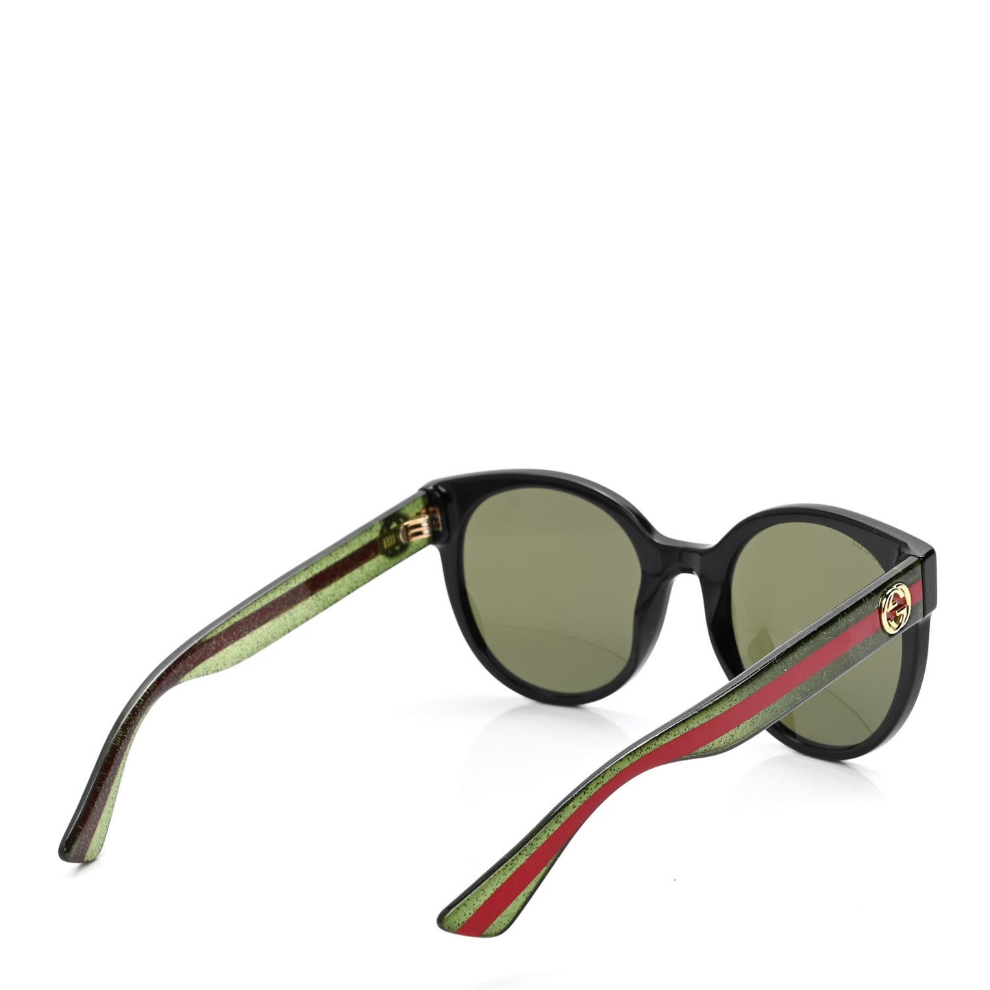 Round Eye GG Web Glitter GG0035S Sunglasses Black