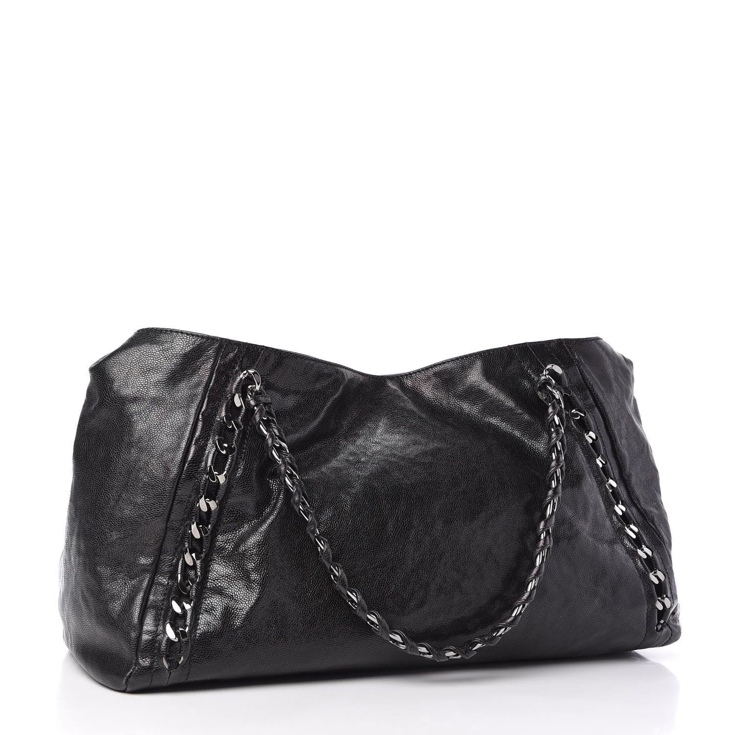 Chanel Glazed Caviar East West Modern Chain Tote Black 3 of 9