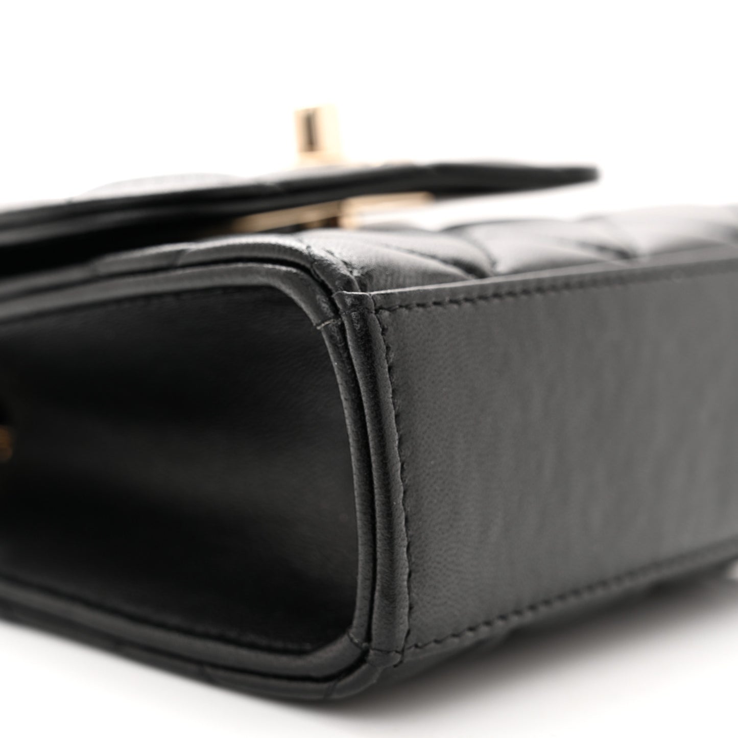 Lambskin Quilted Mini Trendy CC Chain Wallet Black