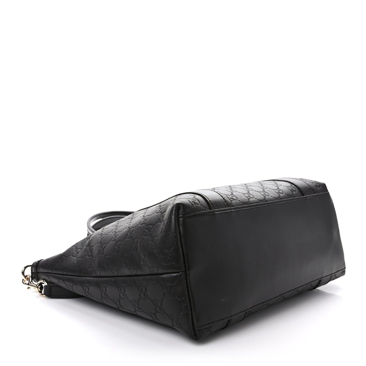 Guccissima Bamboo Top Handle Tote Dark Brown