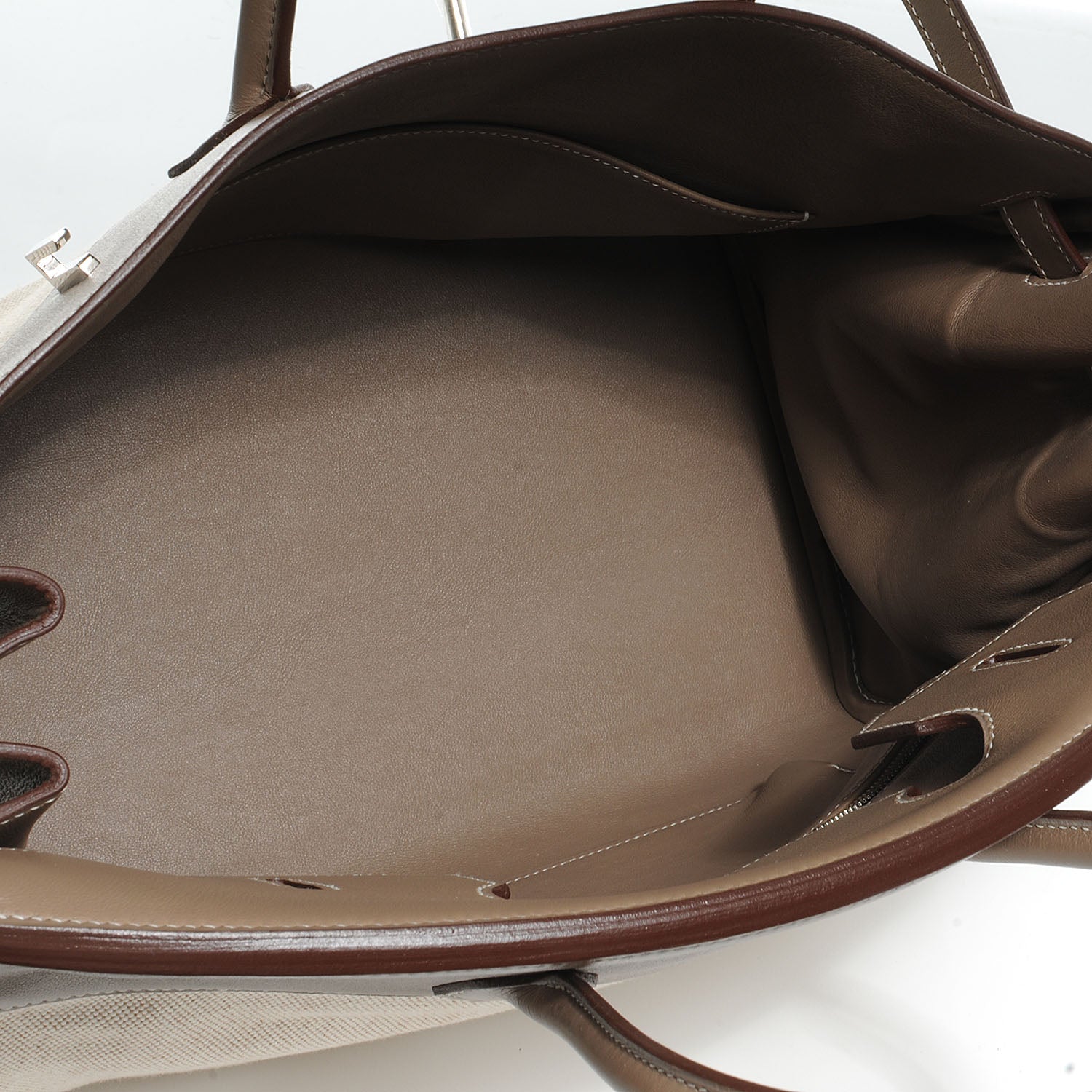 Hermes Toile Swift Birkin 35 Etoupe 6 of 10