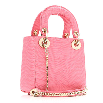 Christian Dior Lizard Mini Lady Dior Pink 3 of 12