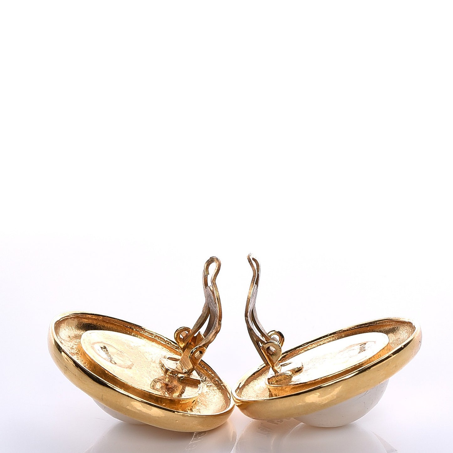 Pearl Rue Cambon Clip On Earrings Gold