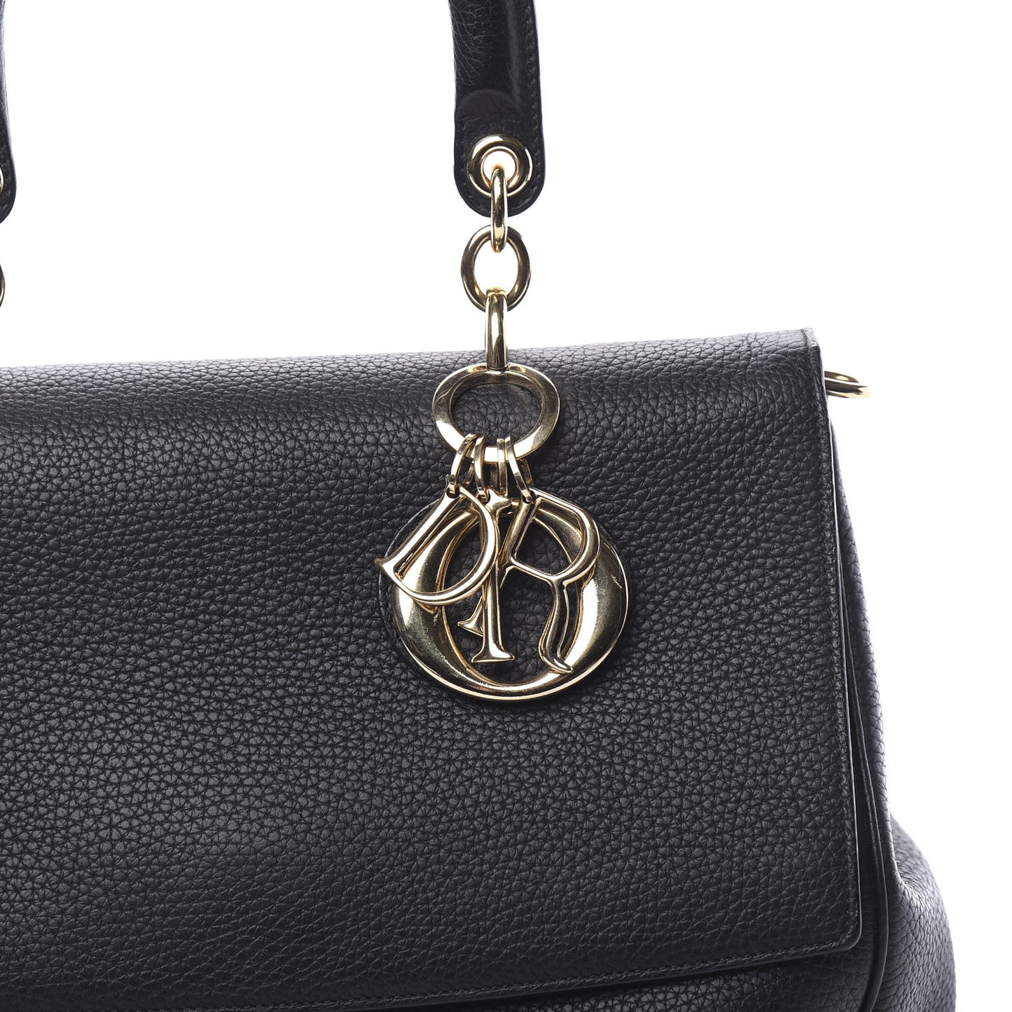 Bullcalf Medium Be Dior Flap Black Fraise
