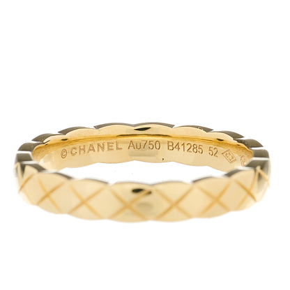 Chanel 18K Yellow Gold Mini Coco Crush Ring 52 6 4 of 5
