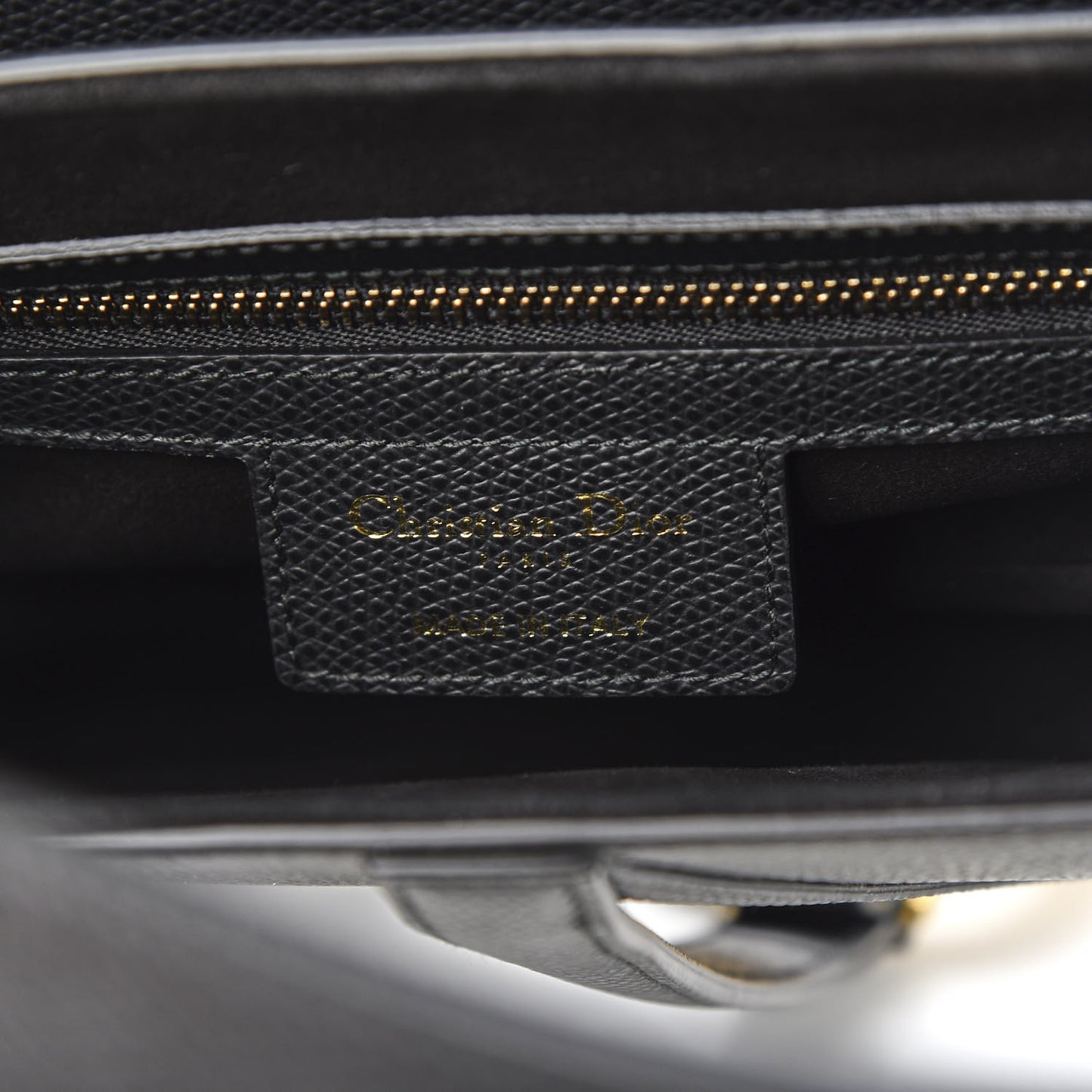 Grained Calfskin Saddle Bag Black