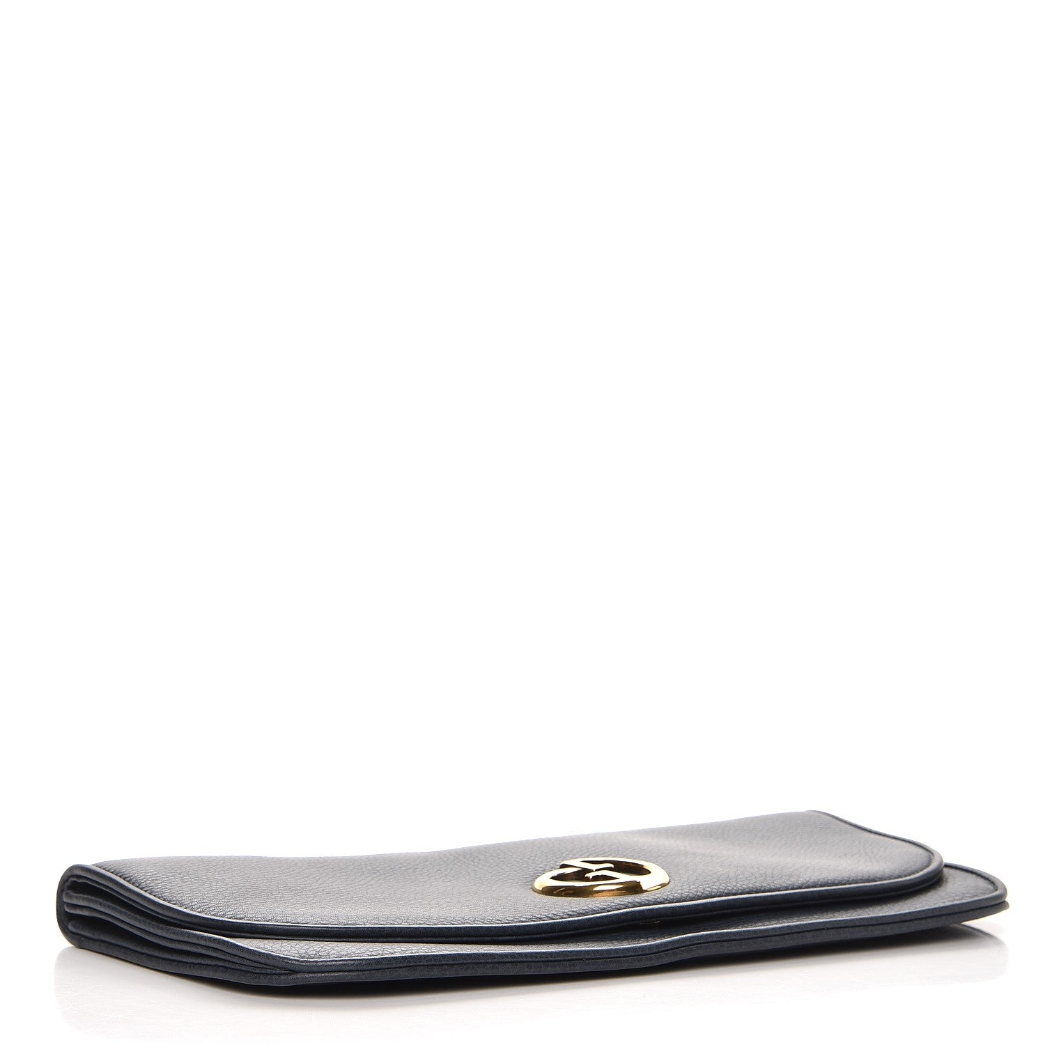 Gucci Pebbled Calfskin 1973 Continental Clutch Blue 4 of 7