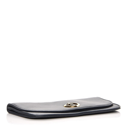 Gucci Pebbled Calfskin 1973 Continental Clutch Blue 4 of 7