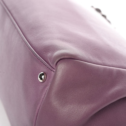 Chanel Lambskin Quilted Small Accordion Flap Light Purple 11 of 16