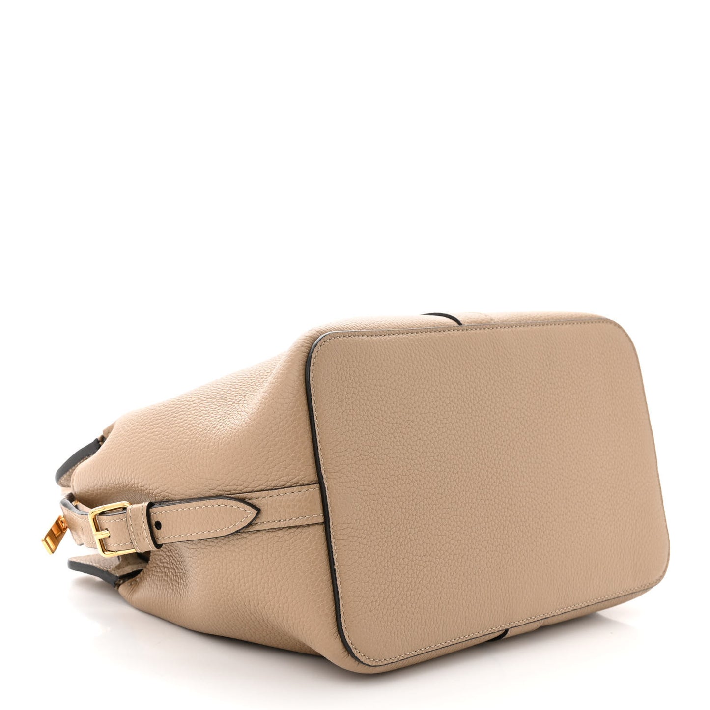 Grained Calfskin Small Cabas De France Dune