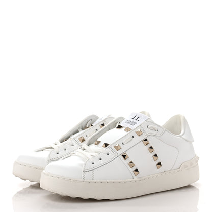 Valentino Garavani Calfskin Rockstud Untitled Open Sneakers 38.5 White 3 of 10