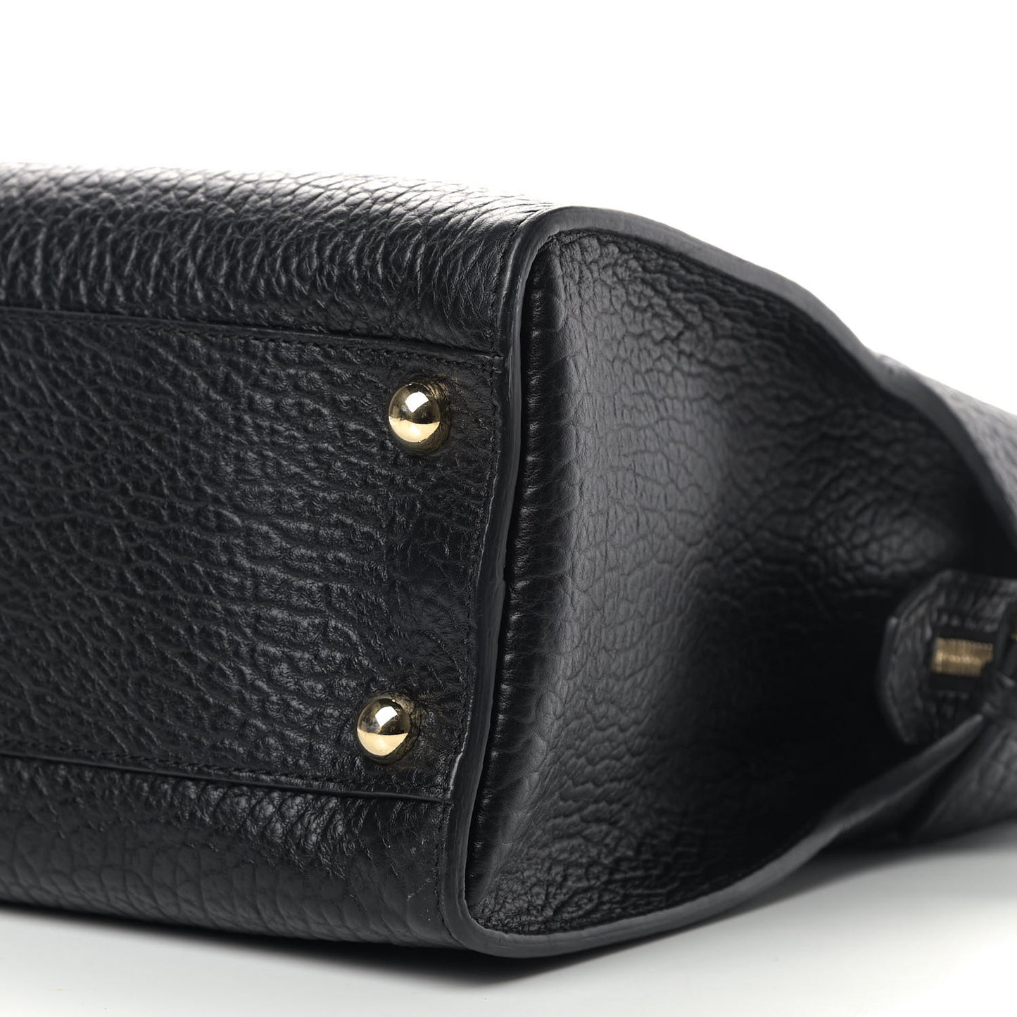 Heritage Grain Calfskin Large Clarborough Tote Black