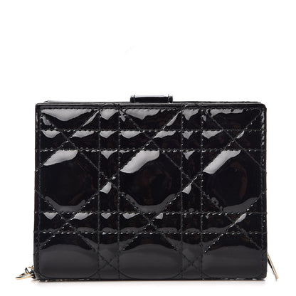 Christian Dior Patent Cannage Lady Dior Eden Wallet Black 1 of 6